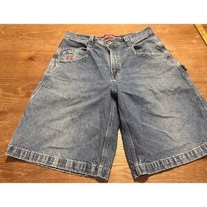 Vintage JNCO Jeans Denim Cargo Shorts Men's Pockets Size 33